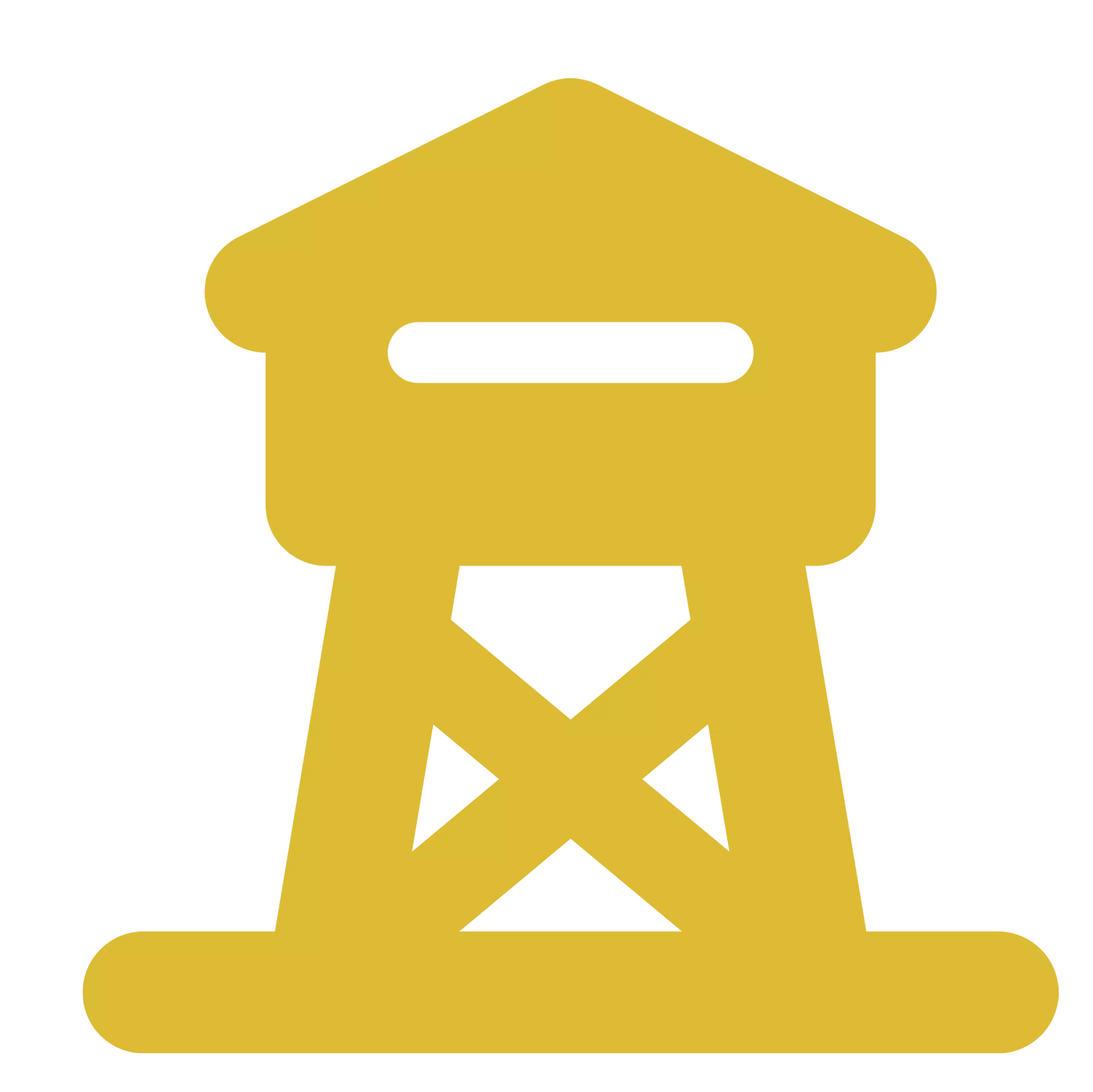 Yellow silhouette of an observation tower, symbolising restoration and refurbishment services for London's architectural heritage.