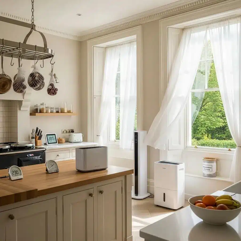 Interior of a period home kitchen demonstrating effective winter damp solutions and ventilation